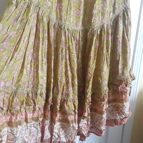 SOLD Spell Dahlia Maxi Skirt Bronze BNWT Large FSOT - Picture 10 of 16